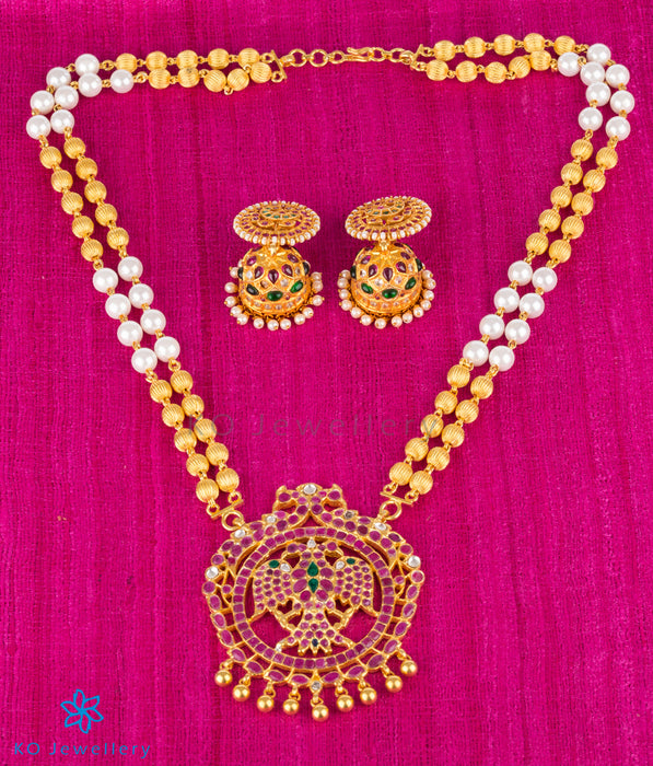 The Rajasana Silver Gandaberunda Necklace