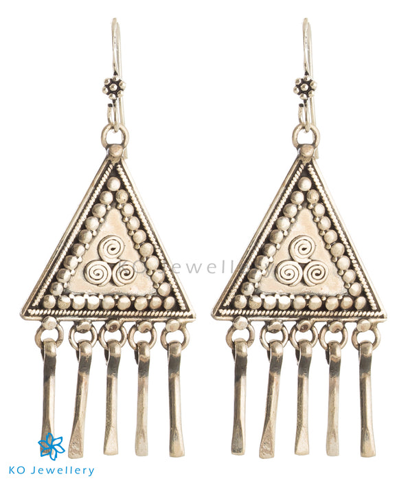 Contemporary silver earrings Jaipur jewellery online