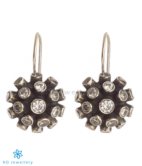Buy spherical Rajasthani silver earrings online