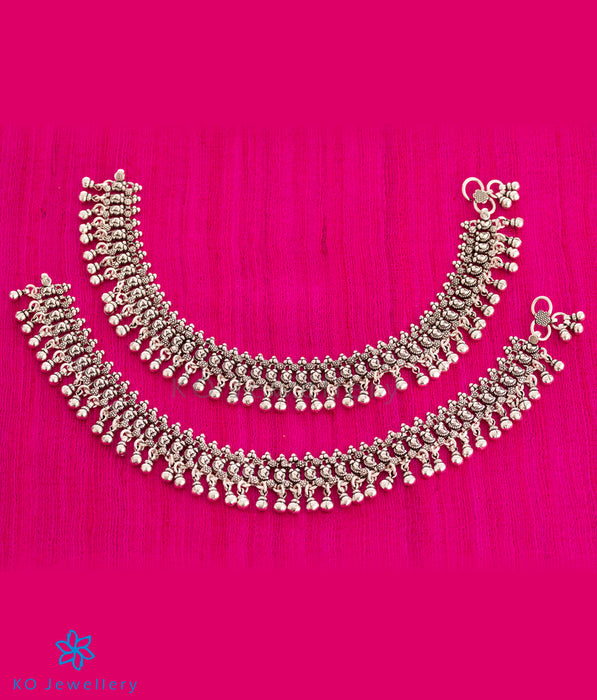 The Charulata Silver Anklets