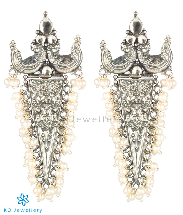 The Makara Silver Antique Pearl Earrings
