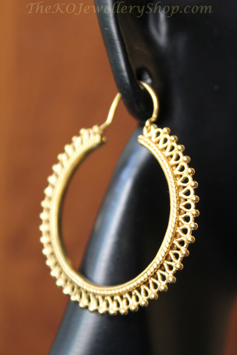 silver gold plated hoops