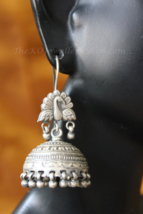 silver ethnic jhumka online shopping india