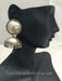 Elegant silver orb style earrings buy online 