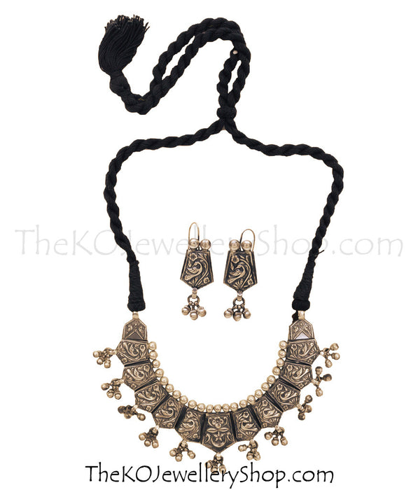 The Barhin Silver Peacock Necklace