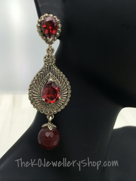 Chandaleir earring pure silver marcasite studded buy online 