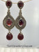 Chandaleir earring pure silver marcasite with ruby studded buy online 