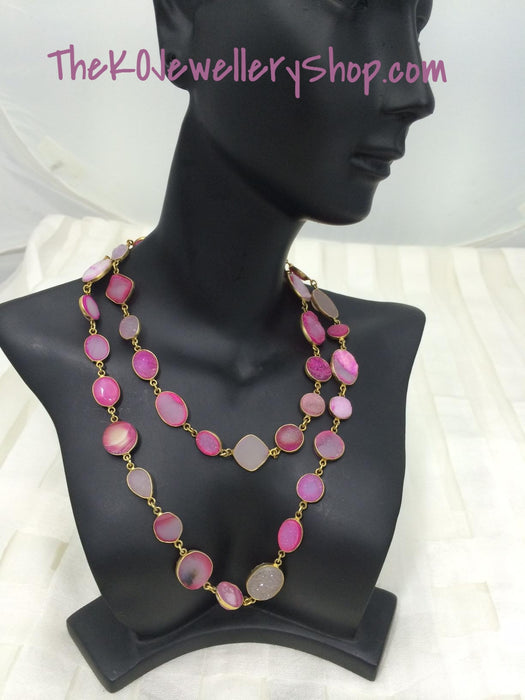 The Pink silver Necklace