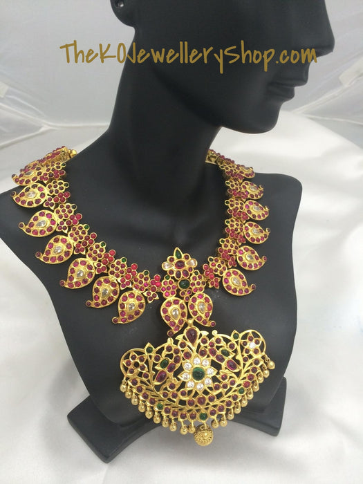 gold plated silver hand crafted bridal necklace for women 