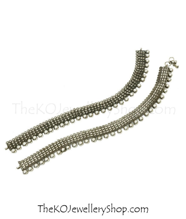Online shopping pure silver anklets for women