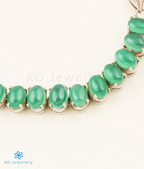 The Green Onyx Gemstone Silver Bracelet