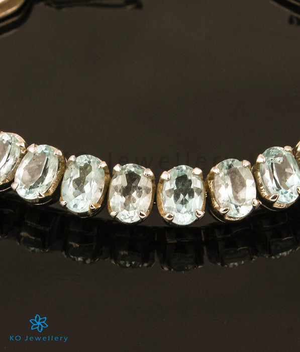 The Blue Topaz Gemstone Silver Bracelet