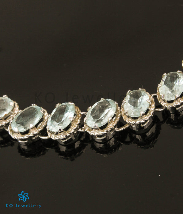 The Blue Topaz Gemstone Silver Bracelet