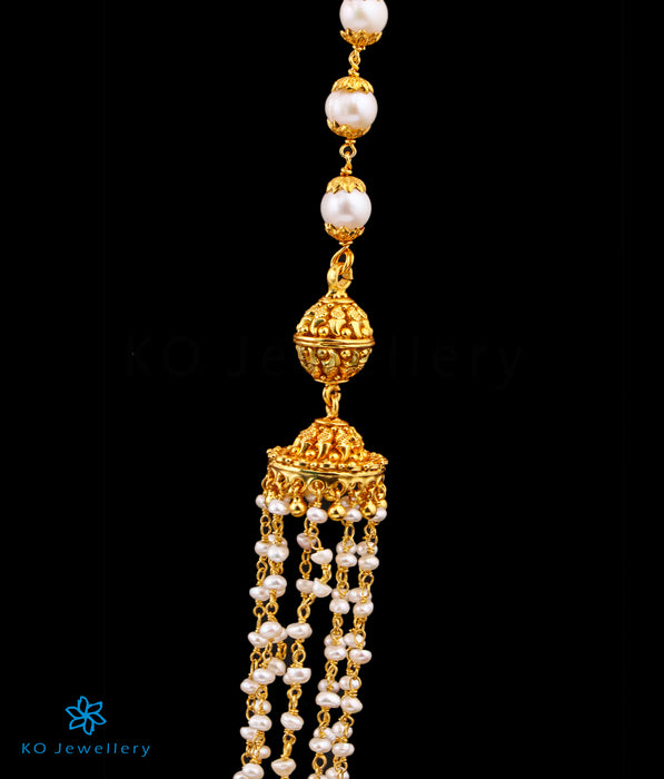 The Samstara Silver Layered Necklace(Pearl)