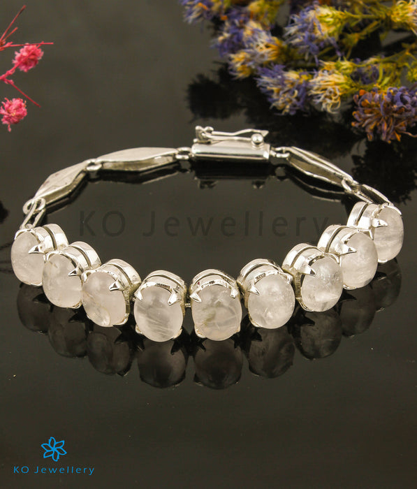 The Rose Quartz Gemstone Silver Bracelet