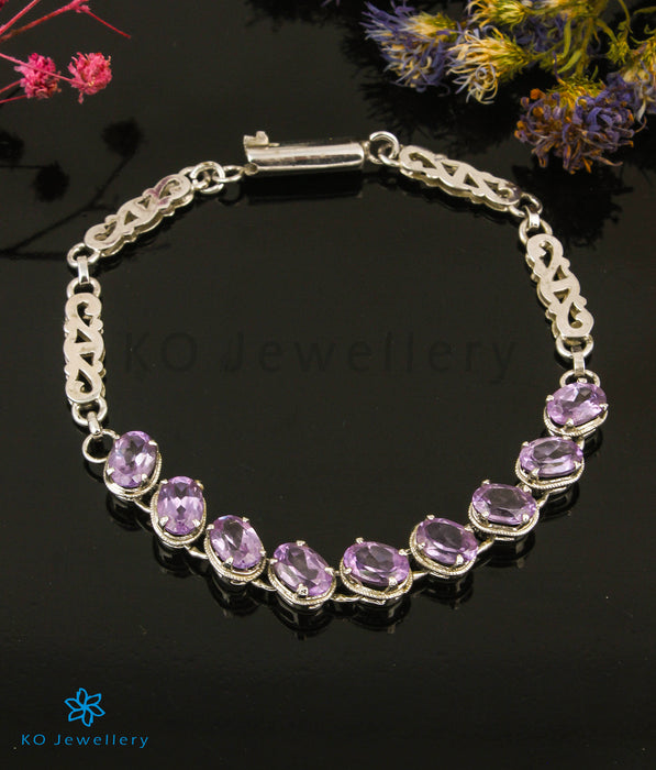 The Amethyst Gemstone Silver Bracelet