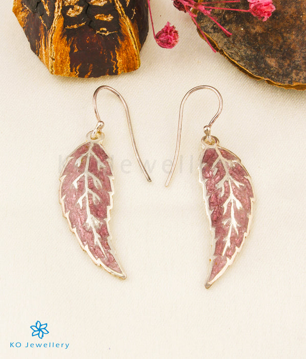 The Pari Silver Meenakari Earrings (Pink)