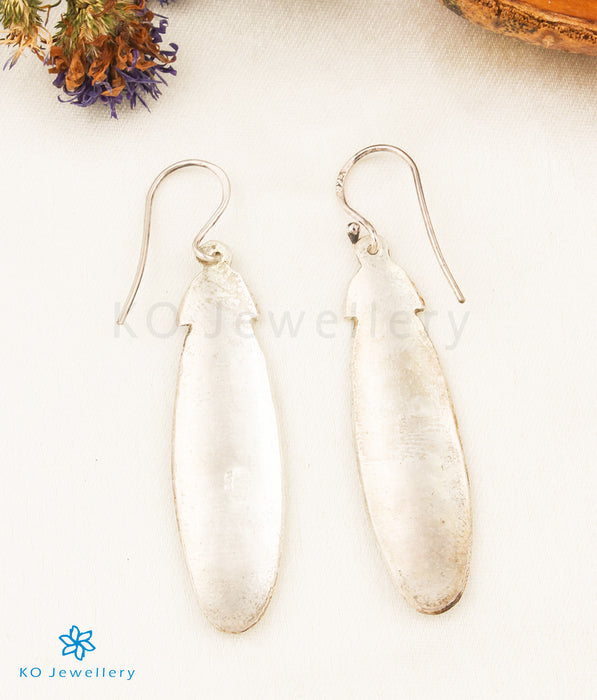 The Nivit Silver Meenakari Earrings (Gold/Blue)