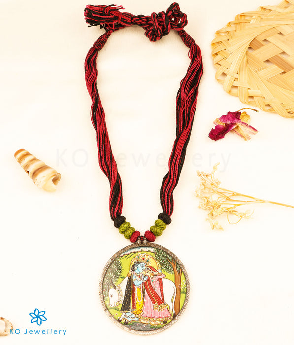 The Vinila Antique Silver Handpainted Necklace