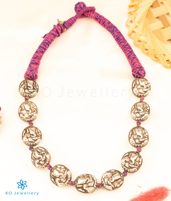 The Nilaka Silver Ganesha Thread Necklace