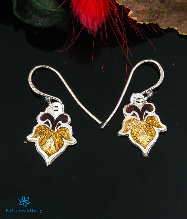 The Pihu Silver Meenakari Earrings (Gold)