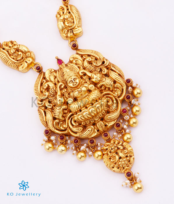 The Krupa Silver Lakshmi Nakkasi Necklace