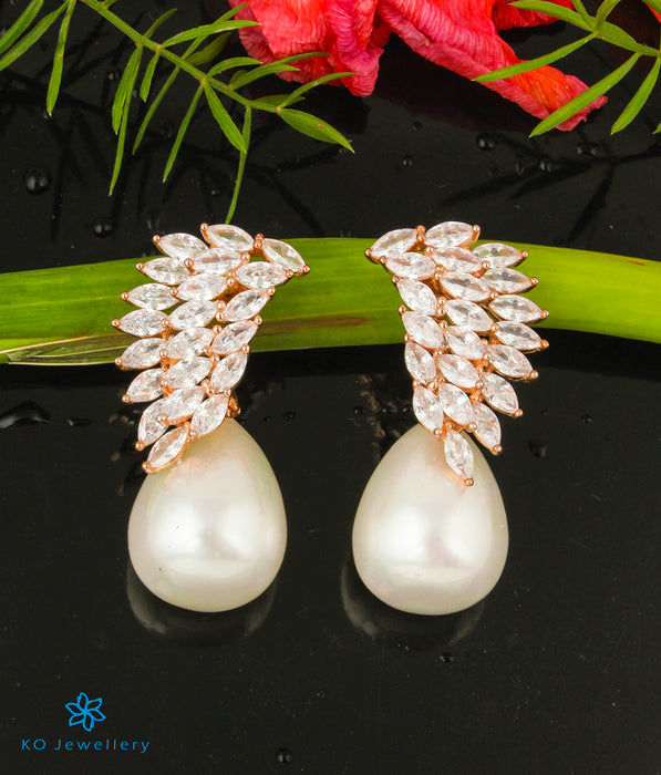 The Vinca Silver Rose-Gold Earrings