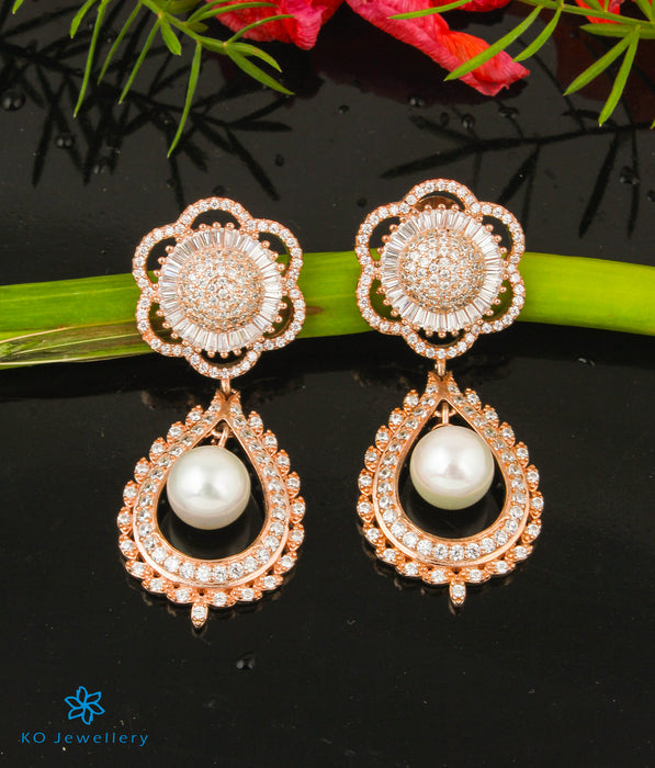 The Laya Silver Rose-Gold Earrings
