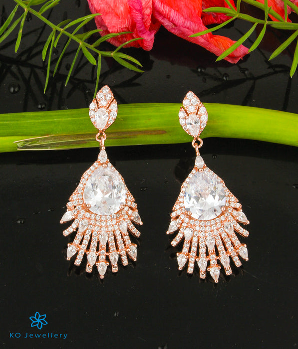 The Ekika Silver Rose-Gold Earrings