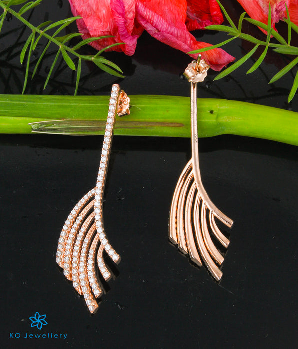 The Dropdown Silver Rose-Gold Earrings