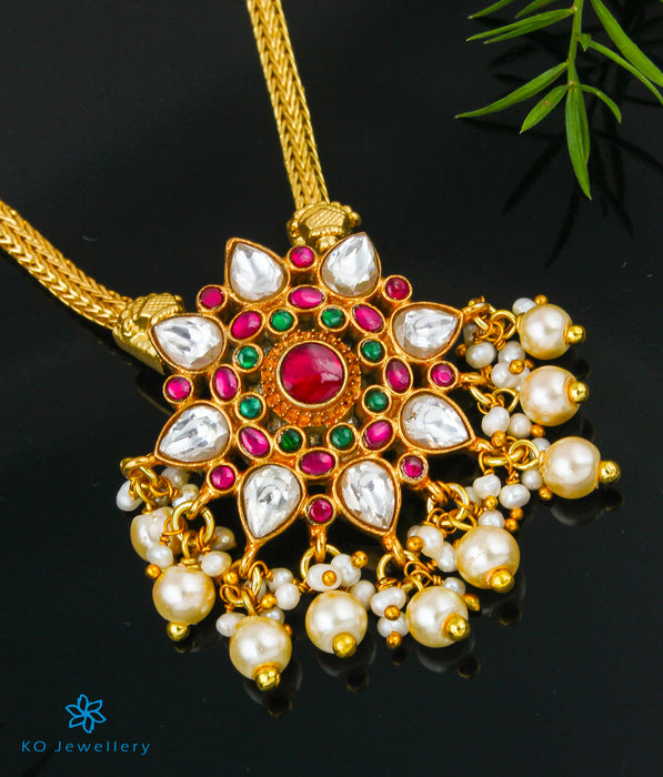 The Nysha Antique Silver Kundan Necklace