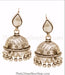 Online shopping pure silver glass jhumka for women