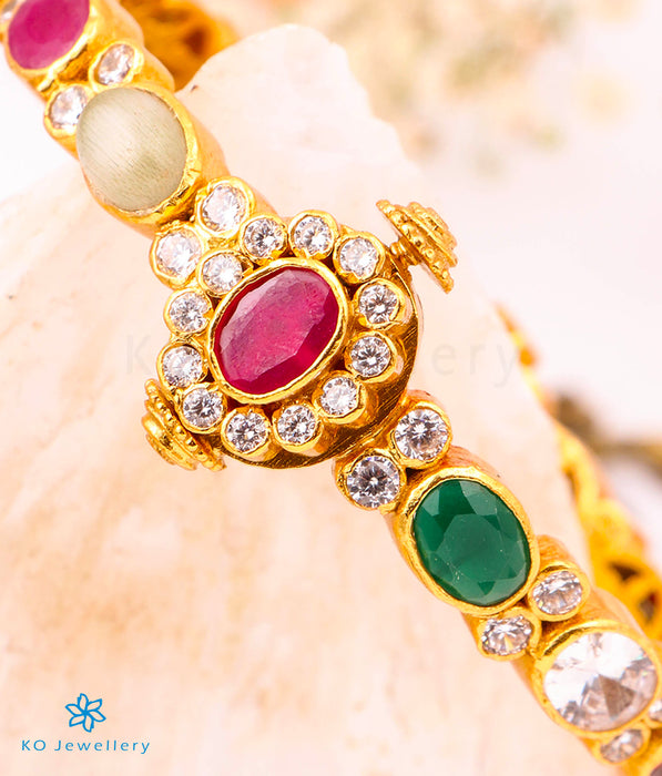 Gold Navaratna Ring 22 Karat – aabhushan Jewelers