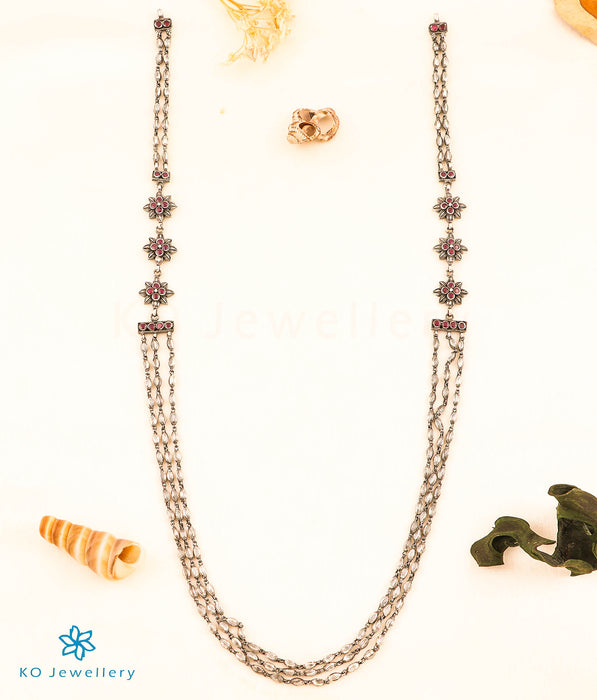 The Dhitika Silver Layered Necklace (Oxidised)