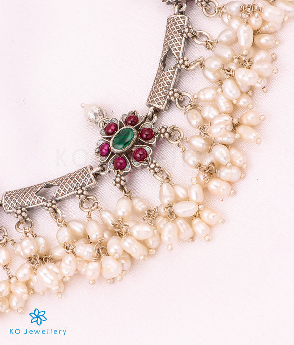The Avahati Silver Pearl Necklace