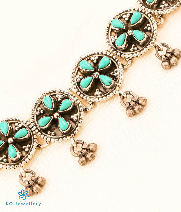 The Nilaya Silver Turquoise Choker Necklace