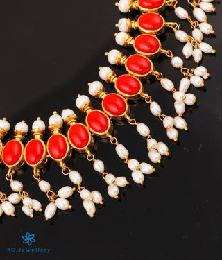 The Vishruth Silver Necklace (Coral)