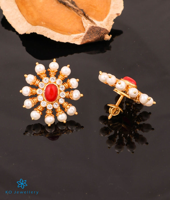 Coral and Pearl Earrings, Pearl Drop Earrings, Gold Dangle Earrings for  Women, Dainty 14k Goldfilled Beaded Earrings, Gift for Wife - Etsy