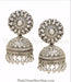 sun motif ear-stud 925 sterling silver jhumka for women
