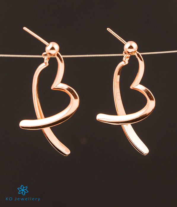 The Mirabelle Silver Front & Back Rosegold Earrings