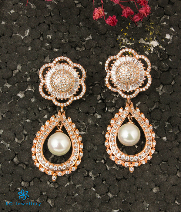 The Laya Silver Rose-Gold Earrings