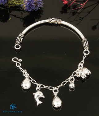 The Fish& Elephant Silver Charms Bracelet