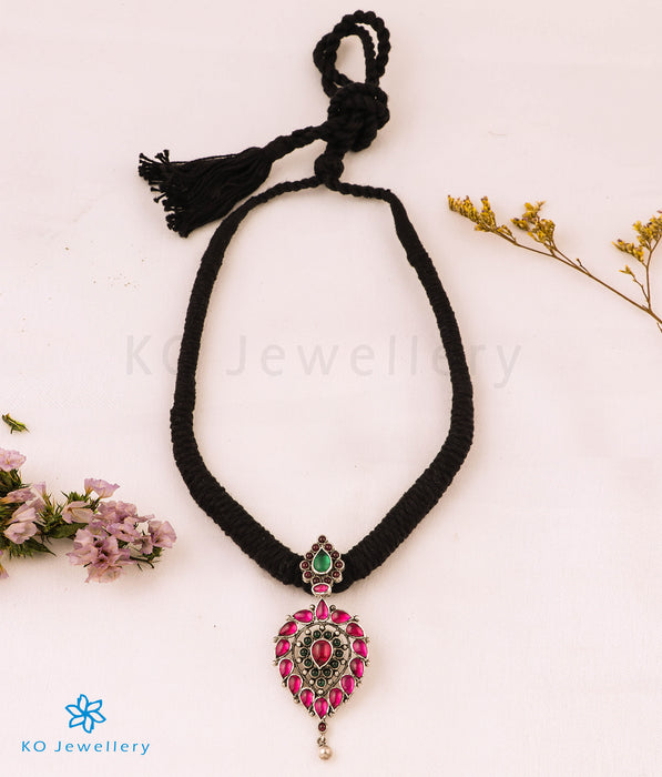 The Parna Silver Thread Necklace (Oxidised)