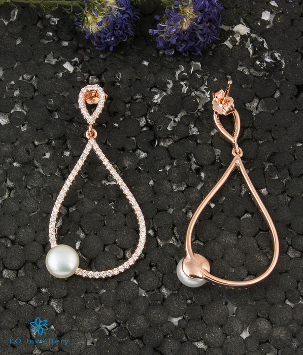 The Glinting Silver Rose-Gold Earrings