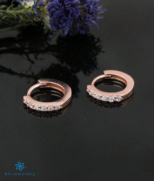 The Everly Silver Rose-Gold Hoop Earrings