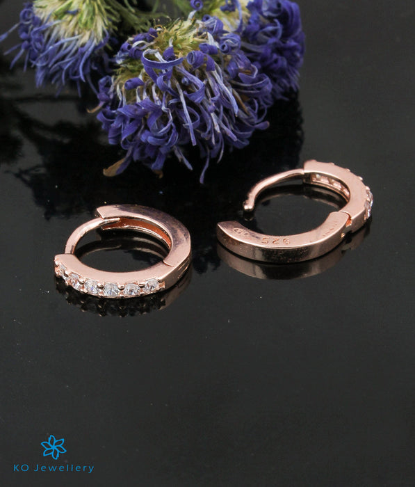 The Everly Silver Rose-Gold Hoop Earrings