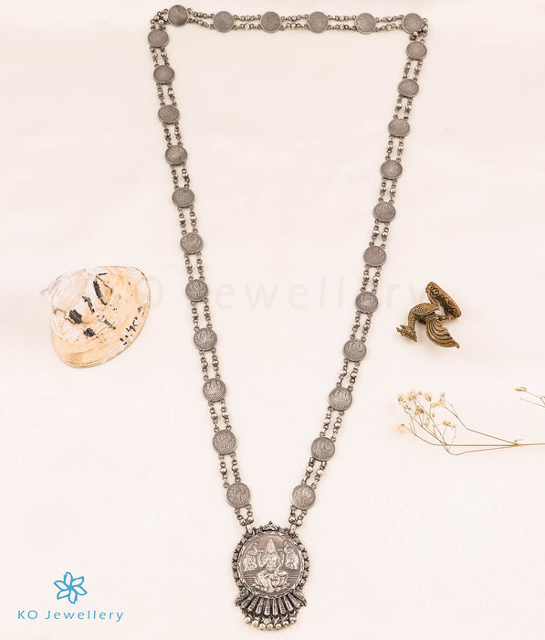 The Classic Silver Lakshmi Kasumala Coin Necklace