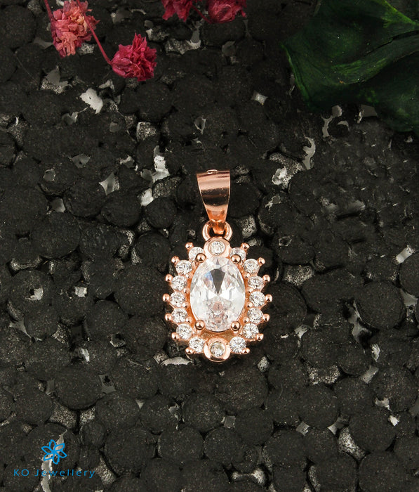 The Exquisite Silver Rosegold Pendant Set