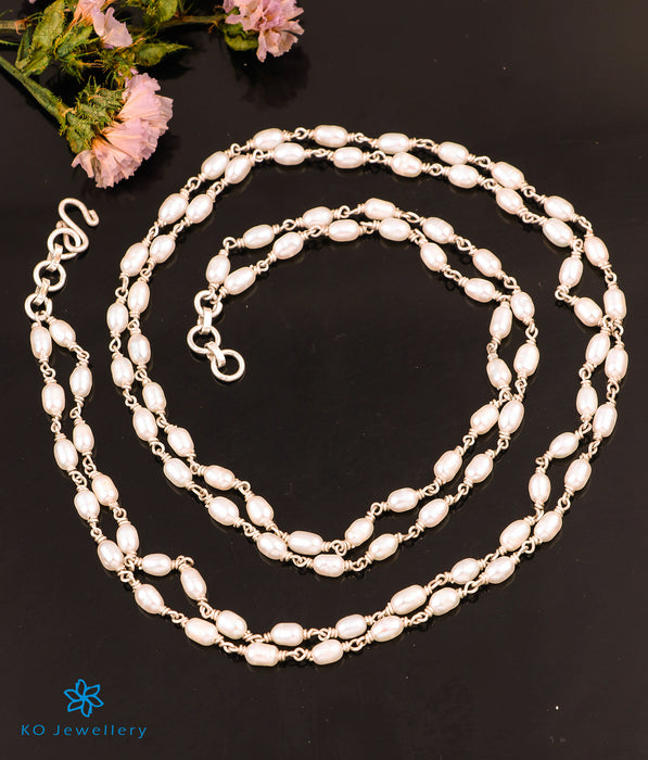 22K Gold Light Weight Pearl Chain - South India Jewels | Bridal diamond  jewellery, Gold fashion necklace, Gold jewellery design necklaces