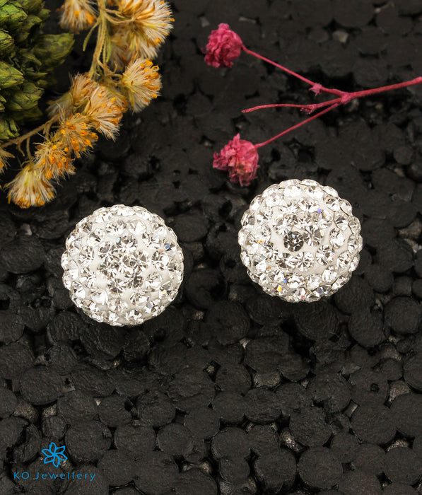 The Cluster Diamond Silver Earrings (Big)